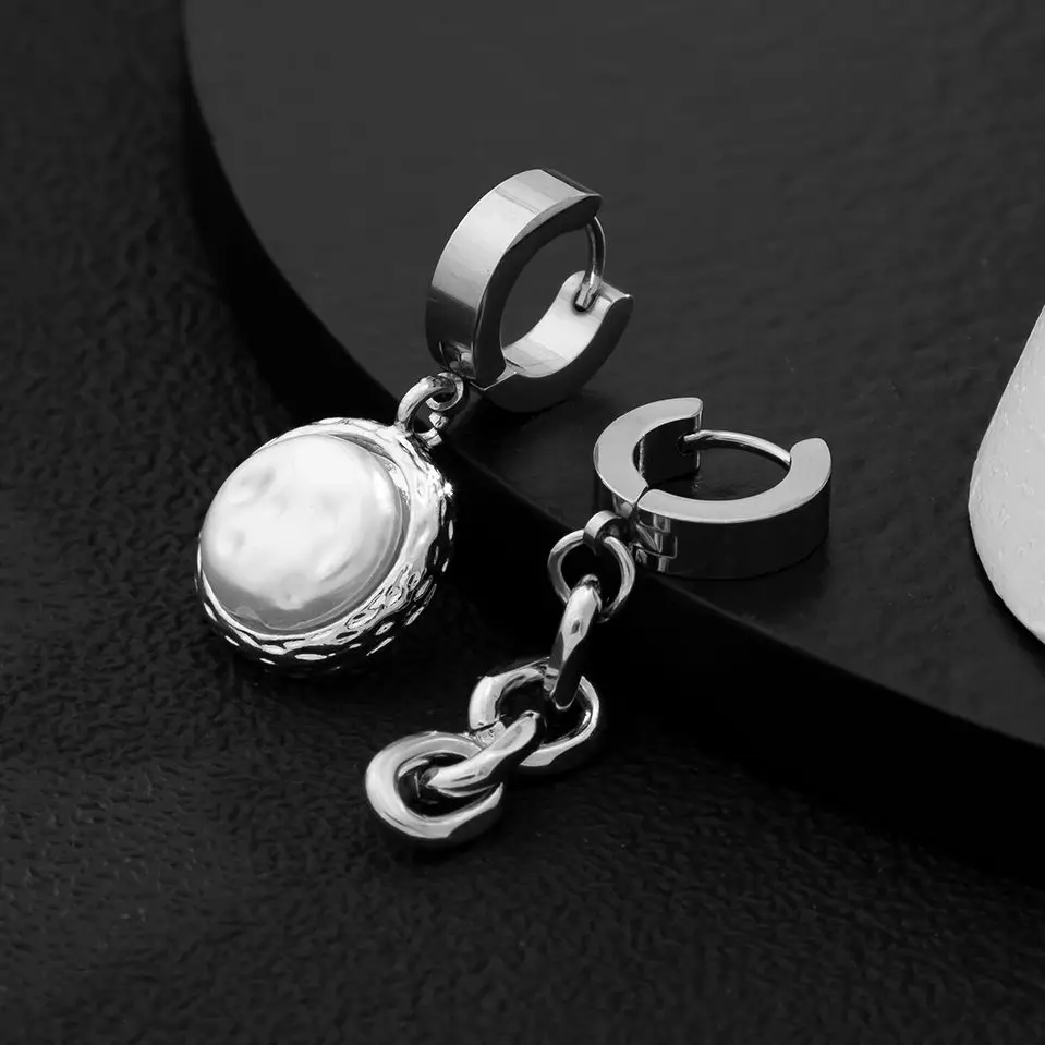 PuRui Hoop Earrings for Women Stainless Steel Piercing Dangle Earring With Pearl Gothic Irregular Titanium Steel Hoop Earrings
PuRui Hoop Earrings for Women Stainless Steel Piercing Dangle Earring With Pearl Gothic Irregular Titanium Steel Hoop Earrings