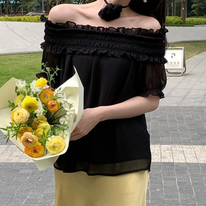 Blusas 2023 Summer Office Tops Korean Sweet Pink Flower Chiffon Shirt Casual Loose Summer Loose Puff Sleeve Shirt Elegant 26654
Blusas 2023 Summer Office Tops Korean Sweet Pink Flower Chiffon Shirt Casual Loose Summer Loose Puff Sleeve Shirt Elegant 26654