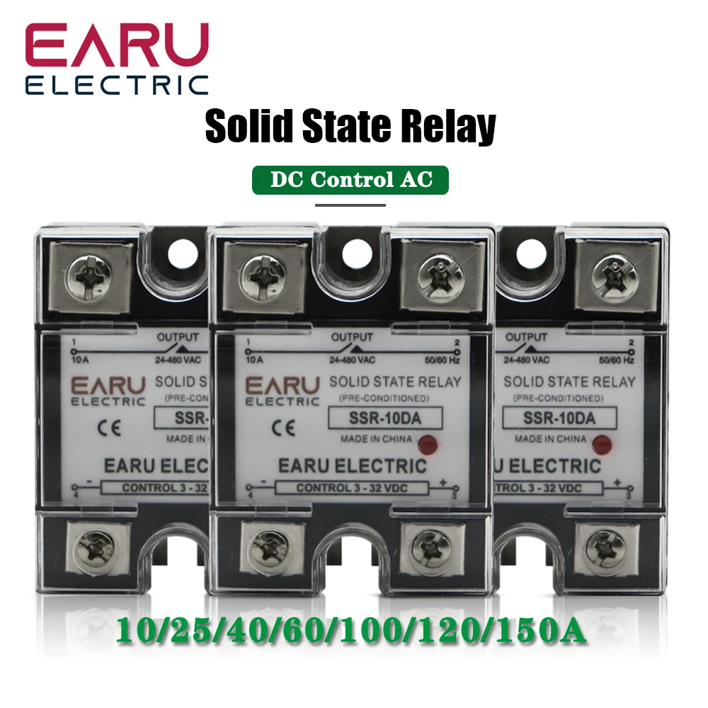 SSR-25DA SSR-40DA SSR SSR 10A 40A 60A 80A 100A Solid State Relay Module DC3-32V Input AC24-480V Output PID Temperature Control 
SSR-25DA SSR-40DA SSR SSR 10A 40A 60A 80A 100A Solid State Relay Module DC3-32V Input AC24-480V Output PID Temperature Control