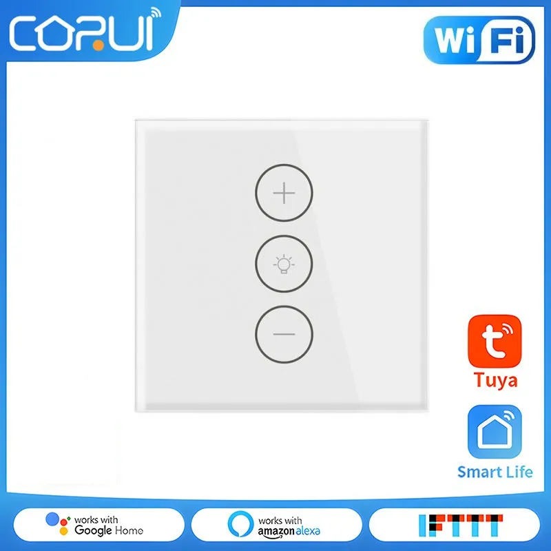 Умный настенный сенсорный выключатель CORUI 10A Tuya с Wi-Fi, стеклянная панель с бесконечным затемнением, беспроводная, стандарт ЕС, работает с Google ...
Умный настенный сенсорный выключатель CORUI 10A Tuya с Wi-Fi, стеклянная панель с бесконечным затемнением, беспроводная, стандарт ЕС, работает с Google ...