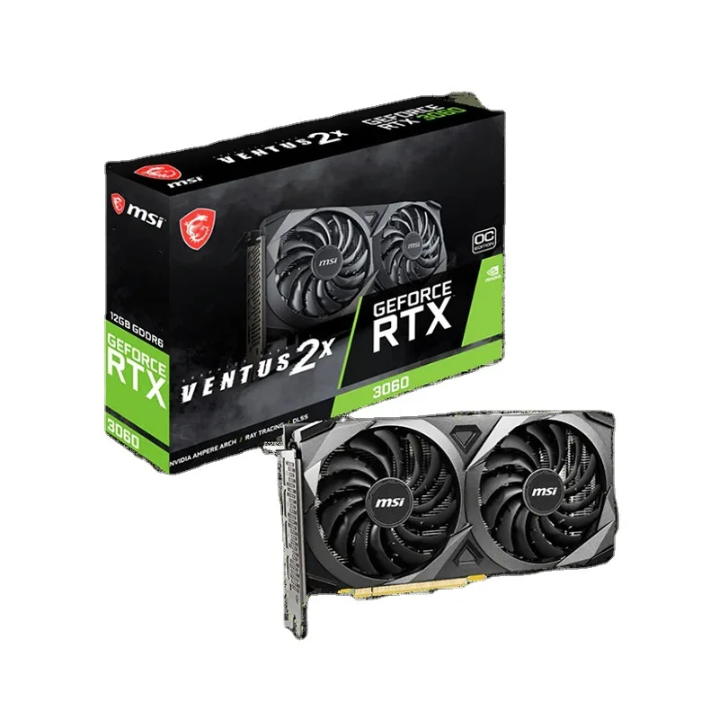 MSI GeForce RTX 3060 VENTUS 2X 12G OC 192-bit GDDR6 15Gbps Video Cards GPU Graphic Card RTX3060 12GB LHR NEW
MSI GeForce RTX 3060 VENTUS 2X 12G OC 192-bit GDDR6 15Gbps Video Cards GPU Graphic Card RTX3060 12GB LHR NEW