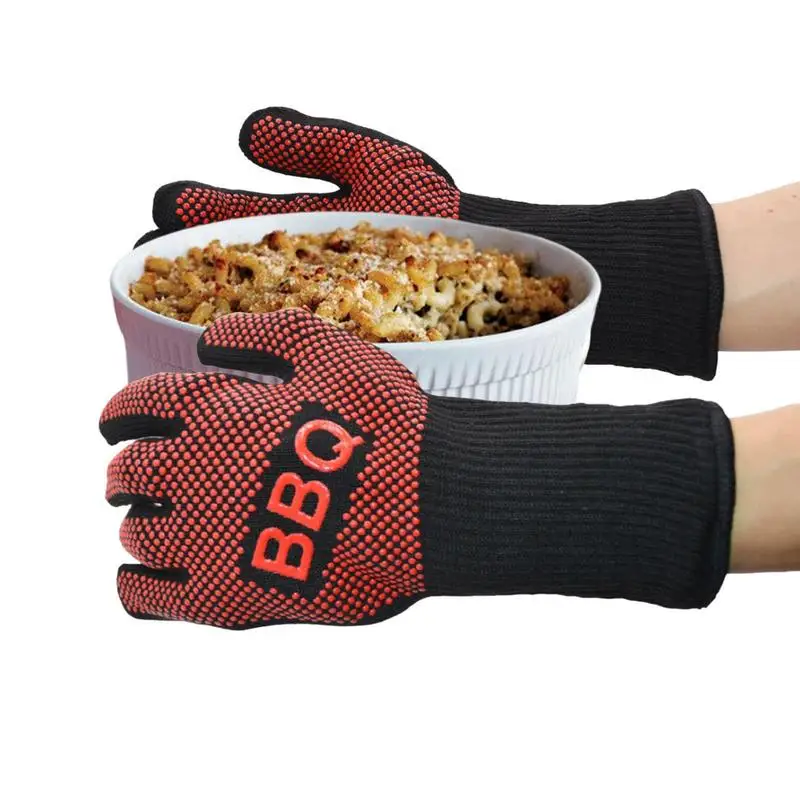 BBQ Gloves Heat Resistant Barbecue Grill Glove Oven Mitts Silicone Insulated Baking Cooking Grilling Oven Gloves BBQ Accessories
BBQ Gloves Heat Resistant Barbecue Grill Glove Oven Mitts Silicone Insulated Baking Cooking Grilling Oven Gloves BBQ Accessories