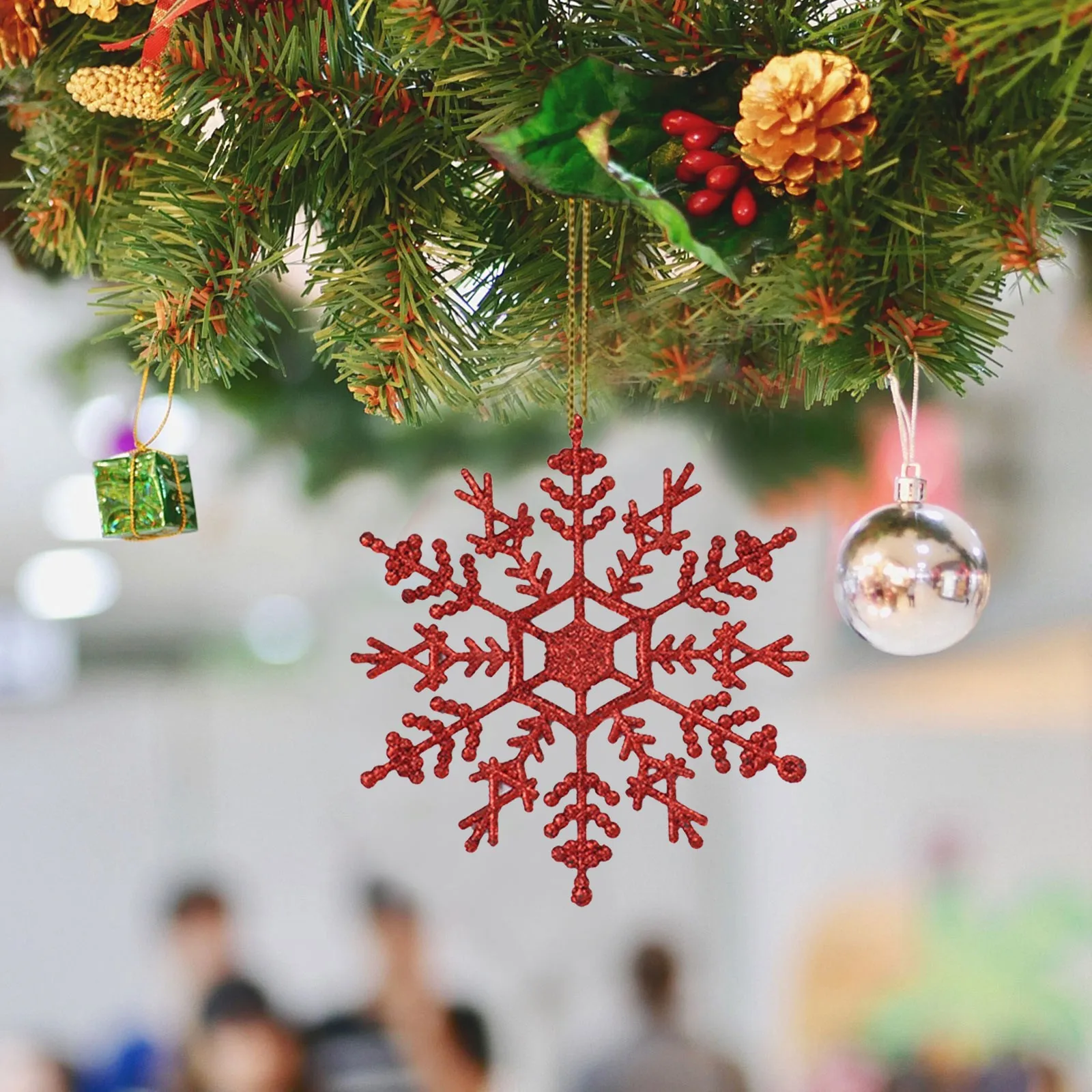 36pcs Diy White&Red Snowflakes Christmas Plastic Pendant Ornament For Xmas Tree Ornaments Christmas Party Decorations Kids Gift
36pcs Diy White&Red Snowflakes Christmas Plastic Pendant Ornament For Xmas Tree Ornaments Christmas Party Decorations Kids Gift