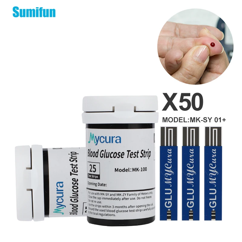 50 Test Strips+50 Lancets Medical Diabetes Accessories for Blood Glucose Meter Blood Measure Sugar Level Glucometro MK-SY 01
50 Test Strips+50 Lancets Medical Diabetes Accessories for Blood Glucose Meter Blood Measure Sugar Level Glucometro MK-SY 01