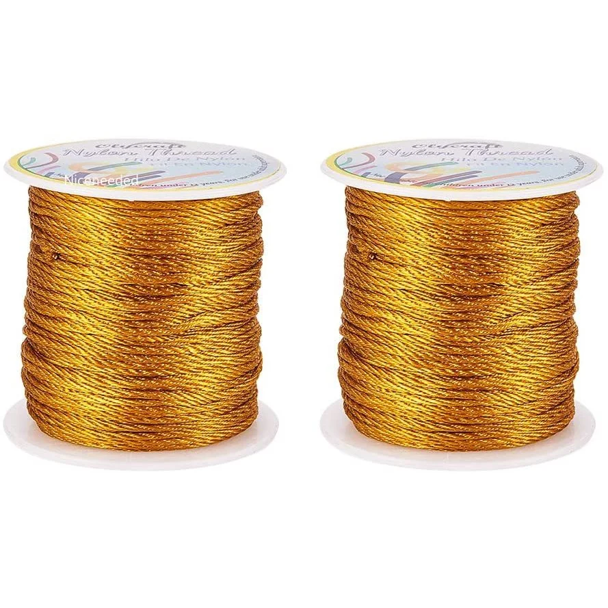100 Yards 1mm Nylon Cord Dark Goldenrod Metallic Twisted Nylon Cord Nylon Beading Cord for Jewelry Making and Crafts
100 Yards 1mm Nylon Cord Dark Goldenrod Metallic Twisted Nylon Cord Nylon Beading Cord for Jewelry Making and Crafts