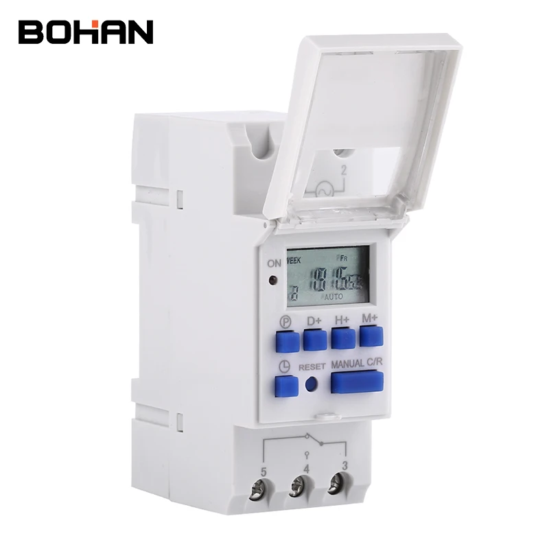 

Timer 220V 110V 24V 12V AHC15A TE-4163 Digital LCD Power Timer Programmable Time Switch Relay 16A THC15 Weekly Control Timer