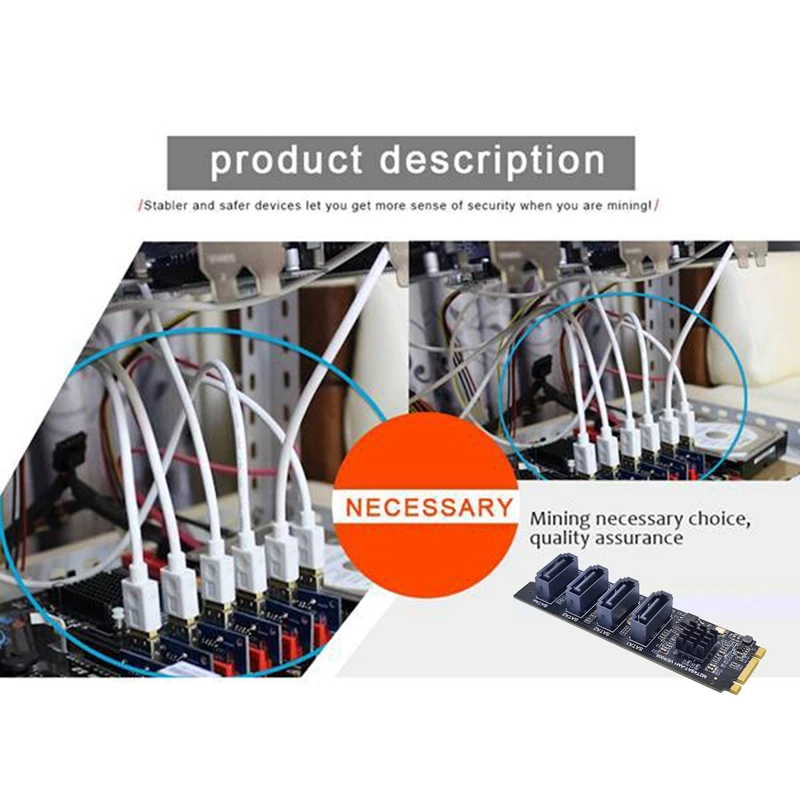 1 Piece M.2 KEY-M NVME PCI-E To 4 Port SATA3.0 Expansion Hard Disk Add On Cards Drive Free JMB582 HDD SSD Adapter
1 Piece M.2 KEY-M NVME PCI-E To 4 Port SATA3.0 Expansion Hard Disk Add On Cards Drive Free JMB582 HDD SSD Adapter