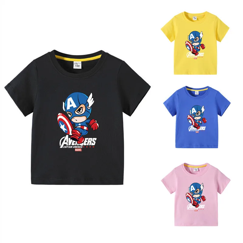 Disney Marvel Captain America T-shirt Kids Boys Clothes Super Hero Cotton Casual Clothing 2022 Summer Fashion Outfits Birthday G
Disney Marvel Captain America T-shirt Kids Boys Clothes Super Hero Cotton Casual Clothing 2022 Summer Fashion Outfits Birthday G
