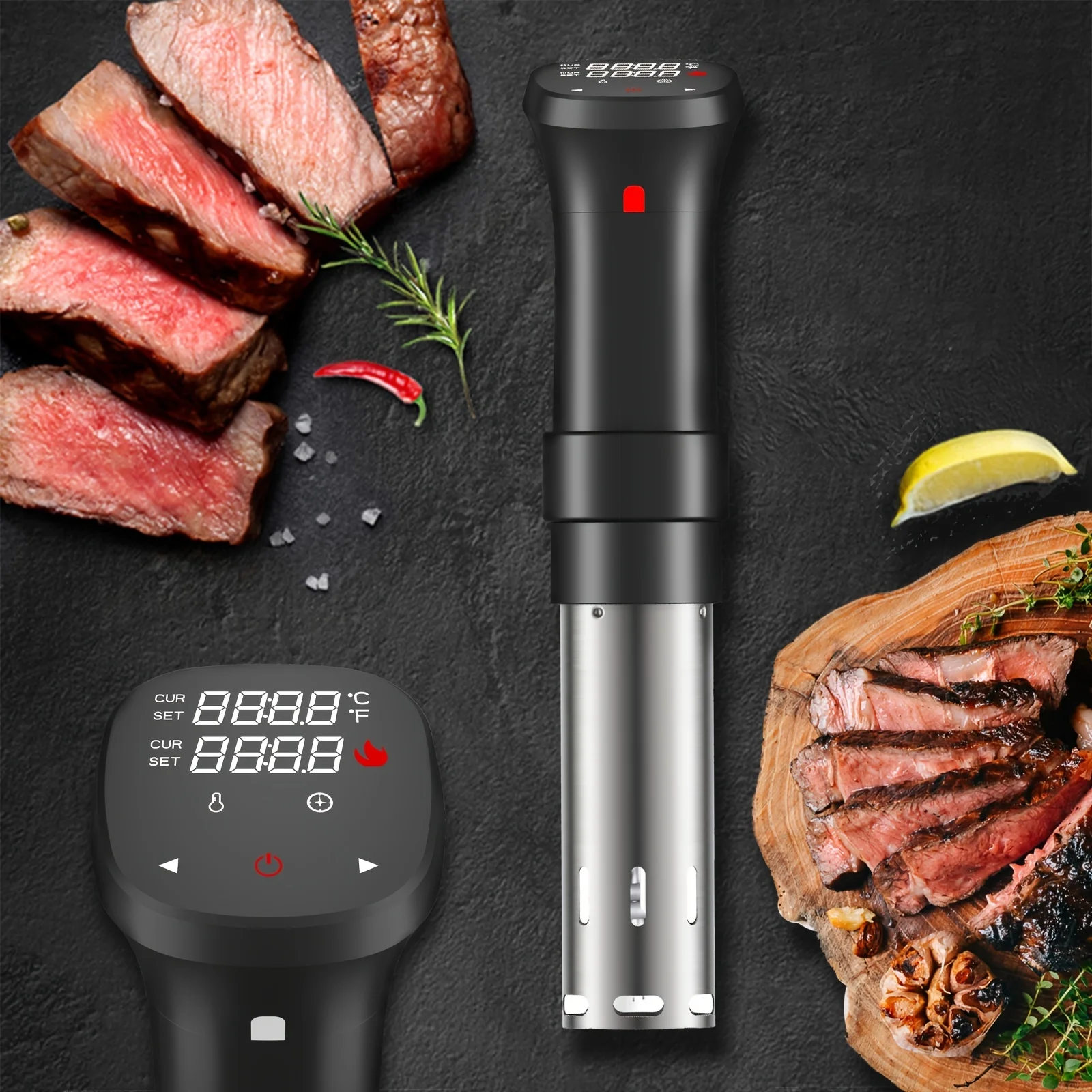 Прецизионная кухонная утварь Sous Vide, 1100 Вт, погружной термостат с цифровым таймером
Прецизионная кухонная утварь Sous Vide, 1100 Вт, погружной термостат с цифровым таймером