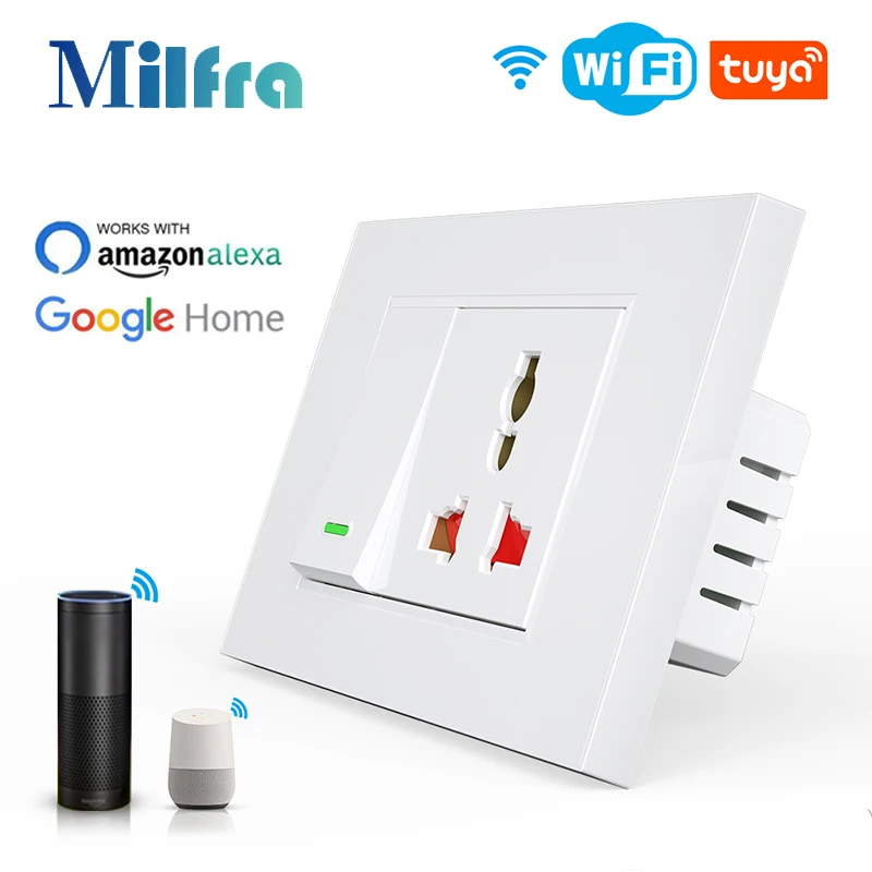 Tuya Wifi Smart Socket & Switch 16A US Plug Outlet Smart Wall Switch Netural Wire Required Smart Life App Remote Control Timing
Tuya Wifi Smart Socket & Switch 16A US Plug Outlet Smart Wall Switch Netural Wire Required Smart Life App Remote Control Timing