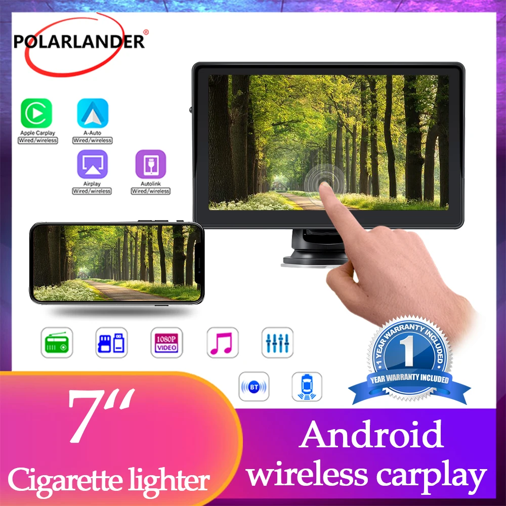 Universal 7 Inch Touch Screen Stereo Multimedia Wireless Android Auto/Carplay Car Display Bluetooth5.0 For BMW Toyota Car
Universal 7 Inch Touch Screen Stereo Multimedia Wireless Android Auto/Carplay Car Display Bluetooth5.0 For BMW Toyota Car