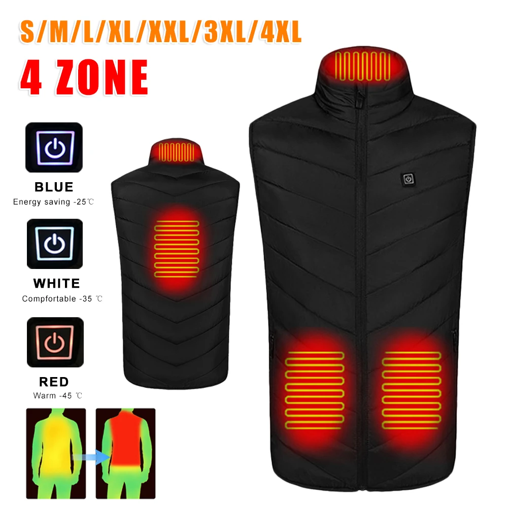 Electric Heating Vest USB Charging Heated Vest 3-Speed Temperature Washable Winter Thermal Jacket For Outdoor Hiking Cycling
Electric Heating Vest USB Charging Heated Vest 3-Speed Temperature Washable Winter Thermal Jacket For Outdoor Hiking Cycling