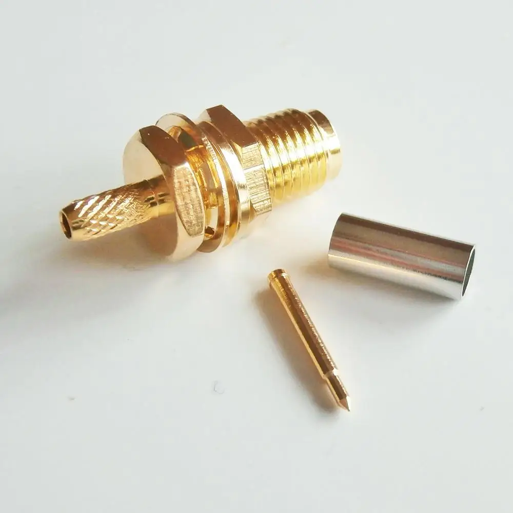 RPSMA RP SMA RP-SMA Female Crimp for RG316 RG174 RG179 LMR100 Cable With O-ring Bulkhead Panel Nut Plug Straight RF Adapters
RPSMA RP SMA RP-SMA Female Crimp for RG316 RG174 RG179 LMR100 Cable With O-ring Bulkhead Panel Nut Plug Straight RF Adapters