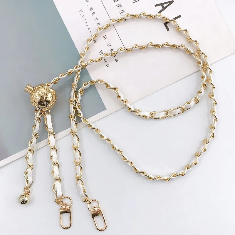 140cm Hand Woven Diagonal Cross Bag Chain Round Ball Chain Shoulder Bag Strap Wear Leather Metal Chain All-match Handbag Belt
140cm Hand Woven Diagonal Cross Bag Chain Round Ball Chain Shoulder Bag Strap Wear Leather Metal Chain All-match Handbag Belt