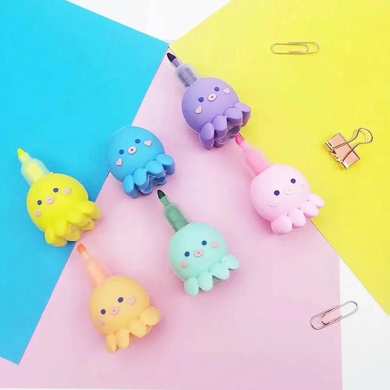 Creative student stationery styling highlighter cute octopus student stationery mini marker graffiti hand account pen
Creative student stationery styling highlighter cute octopus student stationery mini marker graffiti hand account pen