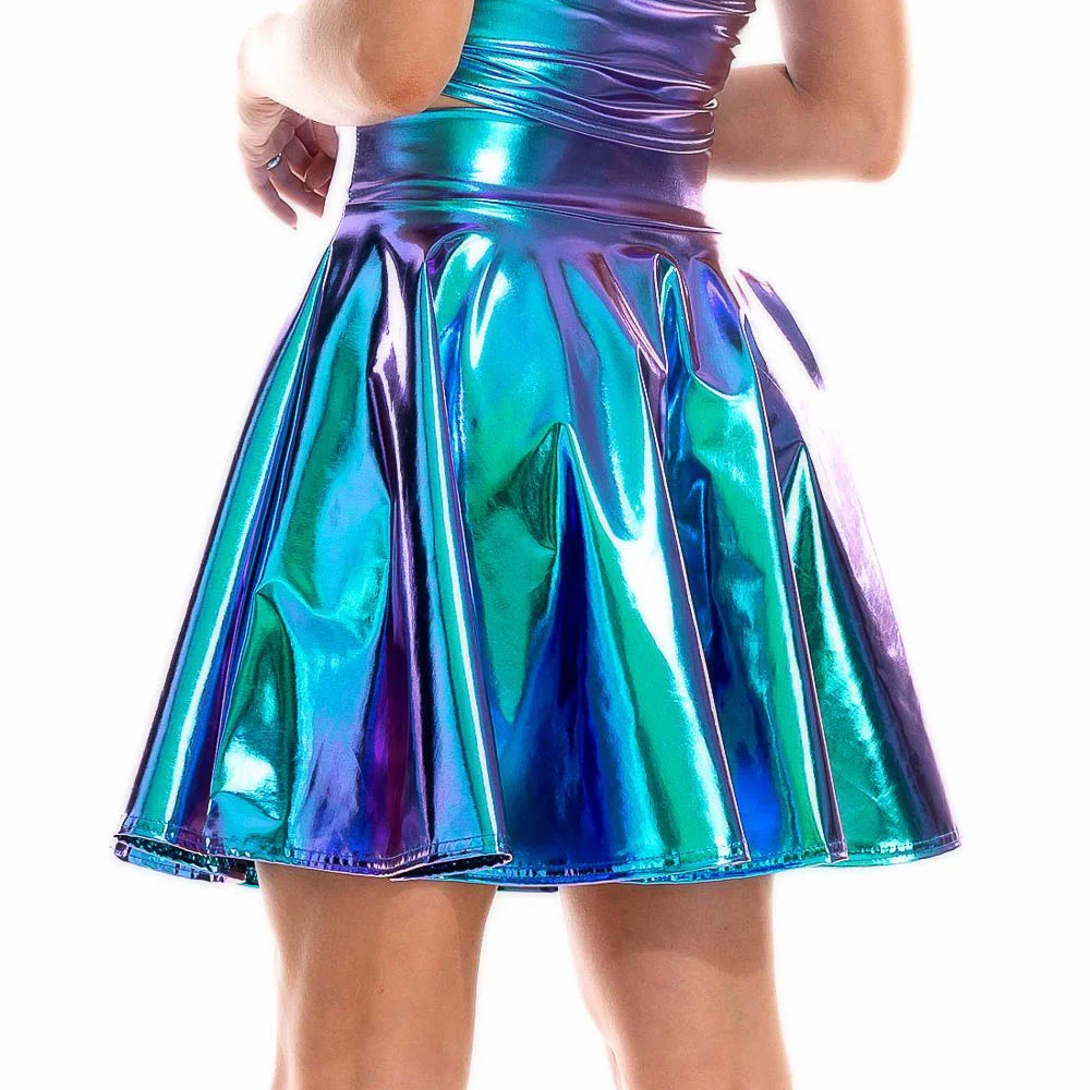Summer Sexy Laser High Waist Party Club Mini Skirt PU Leather Glossy Dance Shiny Plus Size Harajuku JK Metallic Pleated Skirts
Summer Sexy Laser High Waist Party Club Mini Skirt PU Leather Glossy Dance Shiny Plus Size Harajuku JK Metallic Pleated Skirts