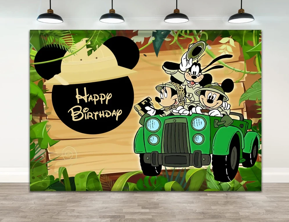 Disney Cartoon Mickey Minnie Mouse Jungle Forest Background Boys Kids Birthday Party Decoration Baby Shower Customized Backdrop
Disney Cartoon Mickey Minnie Mouse Jungle Forest Background Boys Kids Birthday Party Decoration Baby Shower Customized Backdrop