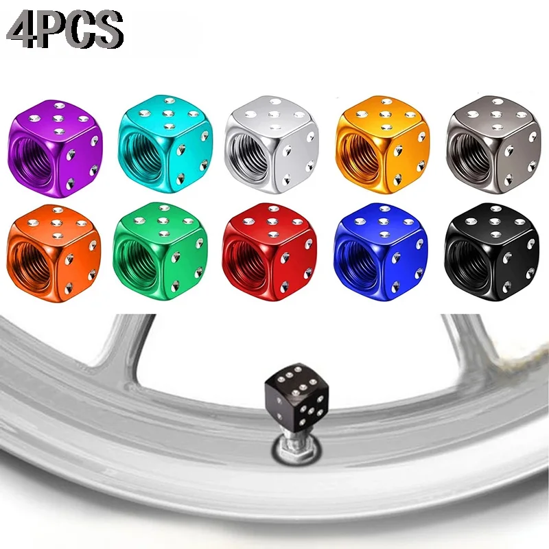 4Pcs/Set New Aluminum Alloy Car Truck Motocycle Bike Dice Wheel Stem Tyre Tire Wheel Stem Air Valve Dust Cap Cover Accessories
4Pcs/Set New Aluminum Alloy Car Truck Motocycle Bike Dice Wheel Stem Tyre Tire Wheel Stem Air Valve Dust Cap Cover Accessories