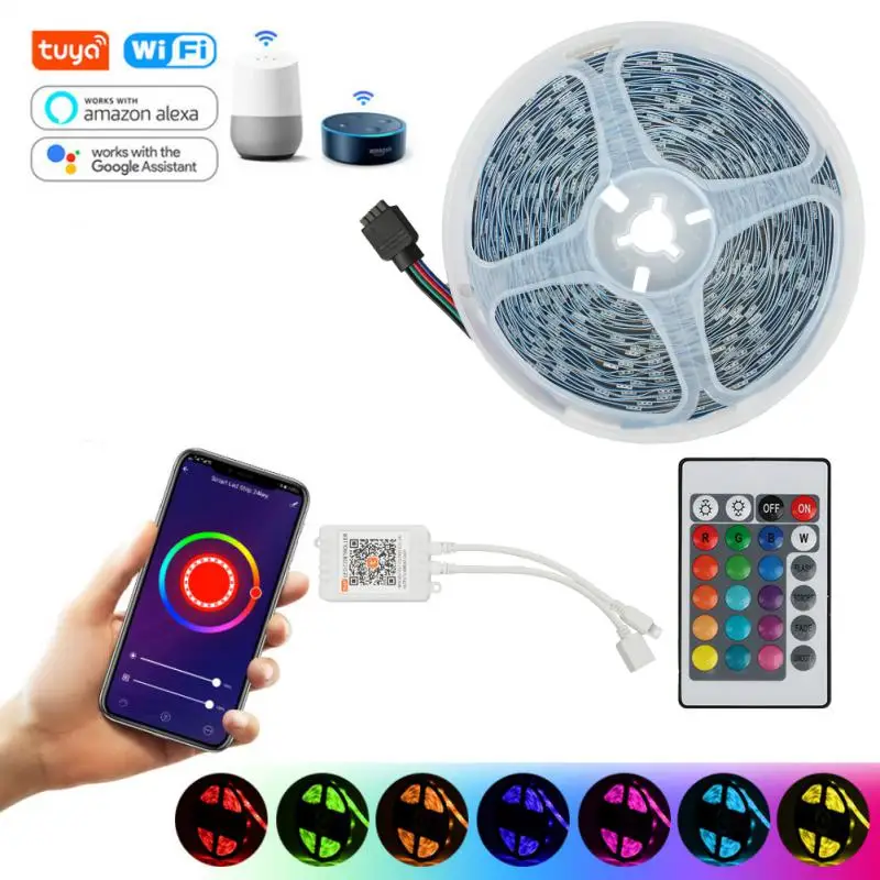 Светодиодная RGB лента Tuya Smart WiFi, 5 м, 10 м, 5 в пост. Тока ~ 24 в пост. Тока, водонепроницаемая светодиодная лента с Wi-Fi, 5050, Диодная лента с управлени...
Светодиодная RGB лента Tuya Smart WiFi, 5 м, 10 м, 5 в пост. Тока ~ 24 в пост. Тока, водонепроницаемая светодиодная лента с Wi-Fi, 5050, Диодная лента с управлени...
