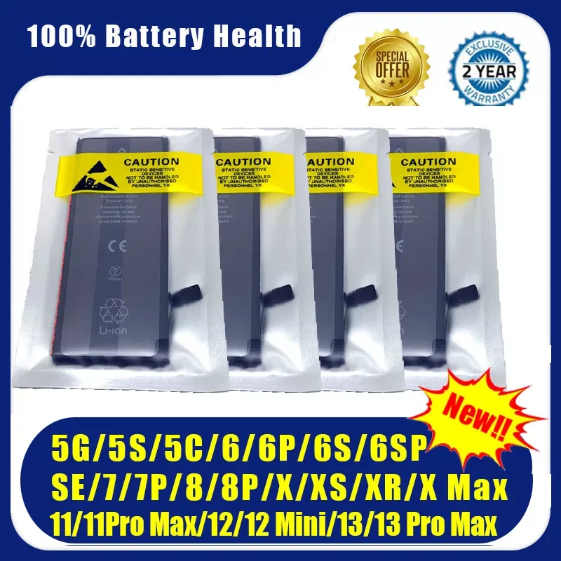 10pcs/Lot 0 Cycle Battery For iPhone 4 4S 5 5S 5C SE 6 6S 7 8 11 12 13 Mini Plus X XR XS Pro Max Replace Phone 500 Life Quality
10pcs/Lot 0 Cycle Battery For iPhone 4 4S 5 5S 5C SE 6 6S 7 8 11 12 13 Mini Plus X XR XS Pro Max Replace Phone 500 Life Quality