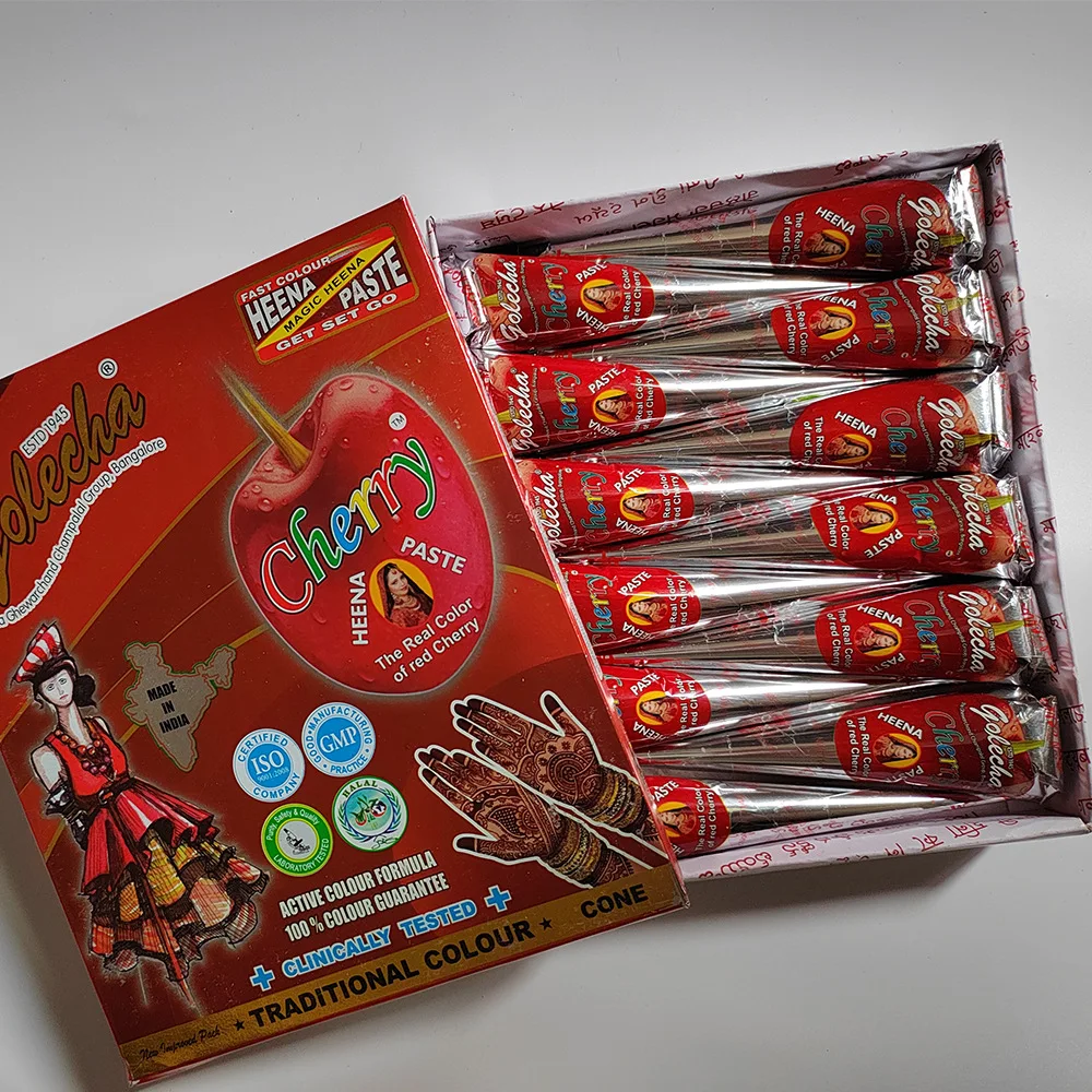 1Pcs Dark Red Mehndi Henna Kegels Indian Natuurlijke Henna Tattoo Plakken Tijdelijke Tattoos Hand Body Art Verf Pigment 25G
1Pcs Dark Red Mehndi Henna Kegels Indian Natuurlijke Henna Tattoo Plakken Tijdelijke Tattoos Hand Body Art Verf Pigment 25G
