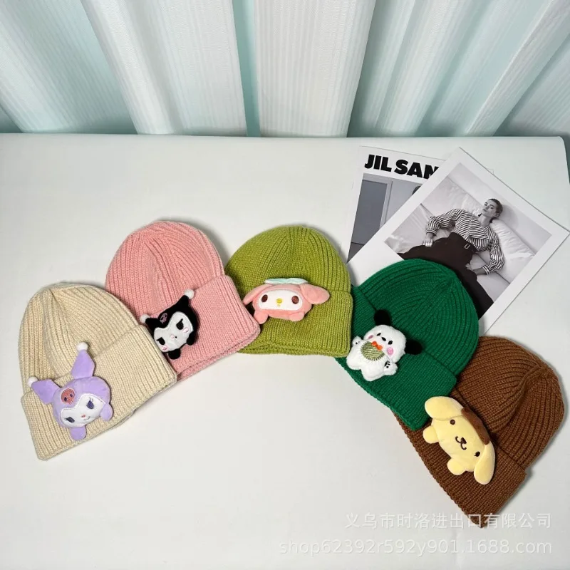 Sanrio Kawaii Anime My Melody Pompompurin Winter Knitted Hat Cartoon Cinnamoroll Kuromi Beanies Acrylic Fibers Girls Gifts
Sanrio Kawaii Anime My Melody Pompompurin Winter Knitted Hat Cartoon Cinnamoroll Kuromi Beanies Acrylic Fibers Girls Gifts
