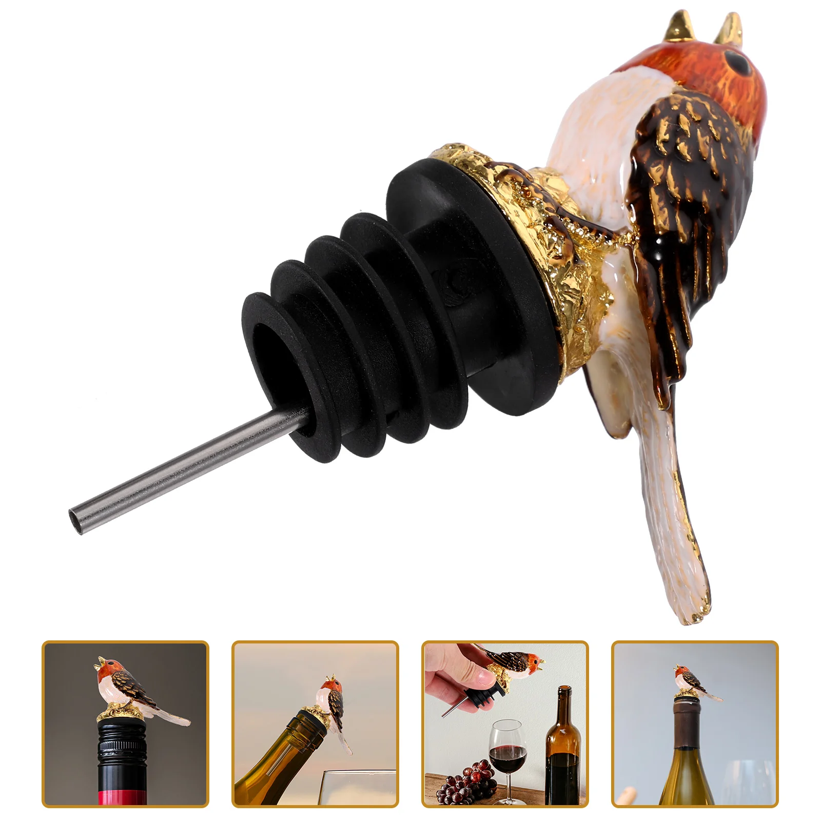 Pourers Bird Designed Dispenser Alloy Spout Animal Sauce Bottle Bar Accessories Oil Stoppers
Pourers Bird Designed Dispenser Alloy Spout Animal Sauce Bottle Bar Accessories Oil Stoppers