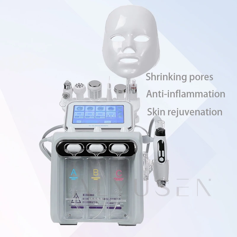 

Multifunctional 8 in 1 H2O2 Hydra Microdermabrasion Oxygen Skin Care Facial Deep Cleansing Machine Jet Peel Blackhead For Salon
