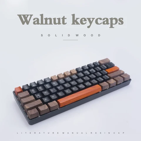 Деревянная клавиатура для механической клавиатуры, клавиши из массива ореха, клавиши из массива ореха, клавиатура Esc Cherry mx OEM