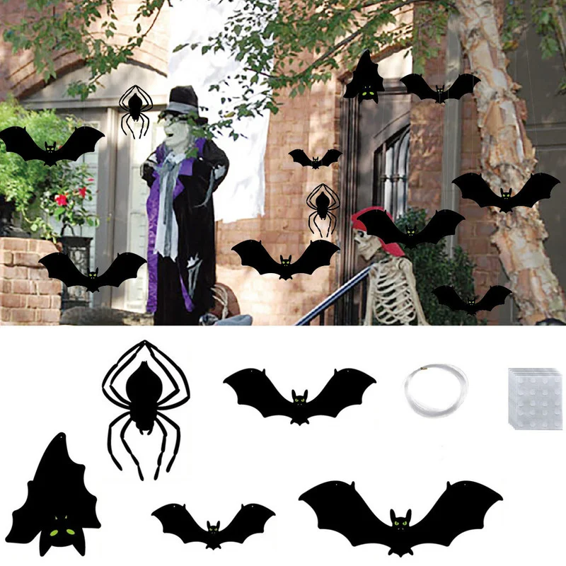 Horror Black Bat Haunted House Spider Bar Wall Decor Halloween Party Ornaments Simulation Tricky Toy Halloween Decoration Props
Horror Black Bat Haunted House Spider Bar Wall Decor Halloween Party Ornaments Simulation Tricky Toy Halloween Decoration Props