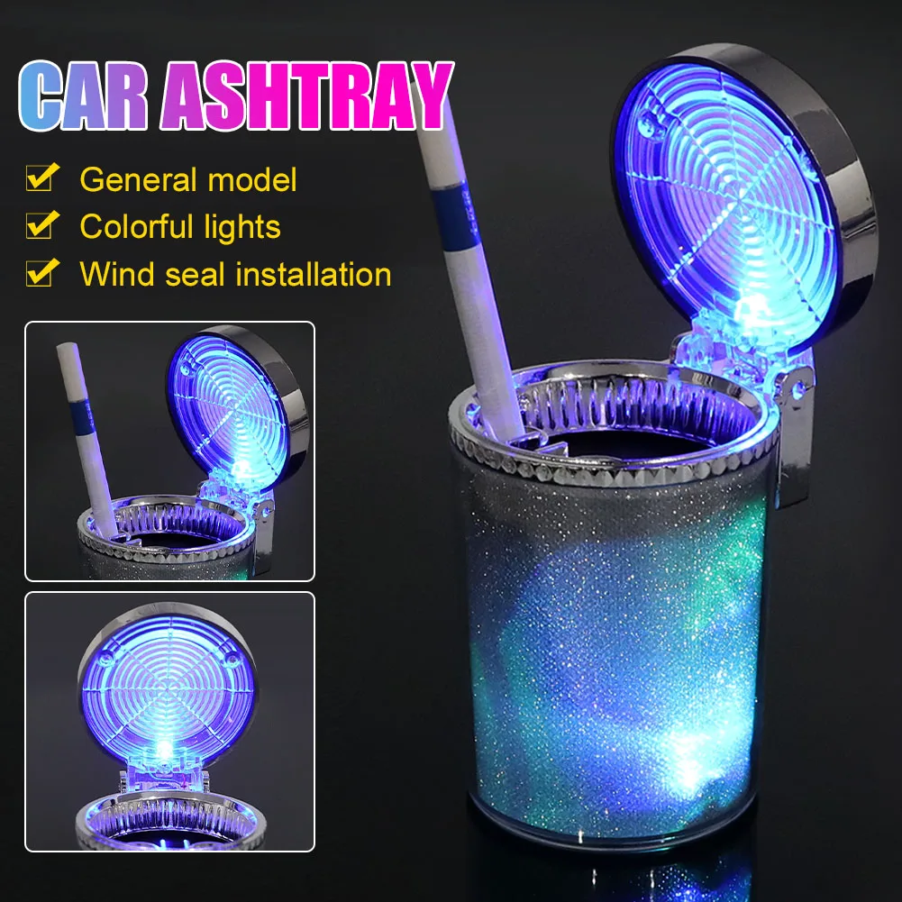 Car Ashtray with LED Light Cigarette Cigar Ashtray Container Gas Bottle Smoke Cup Holder Storage Cup Car Supplies Decoration
Car Ashtray with LED Light Cigarette Cigar Ashtray Container Gas Bottle Smoke Cup Holder Storage Cup Car Supplies Decoration
