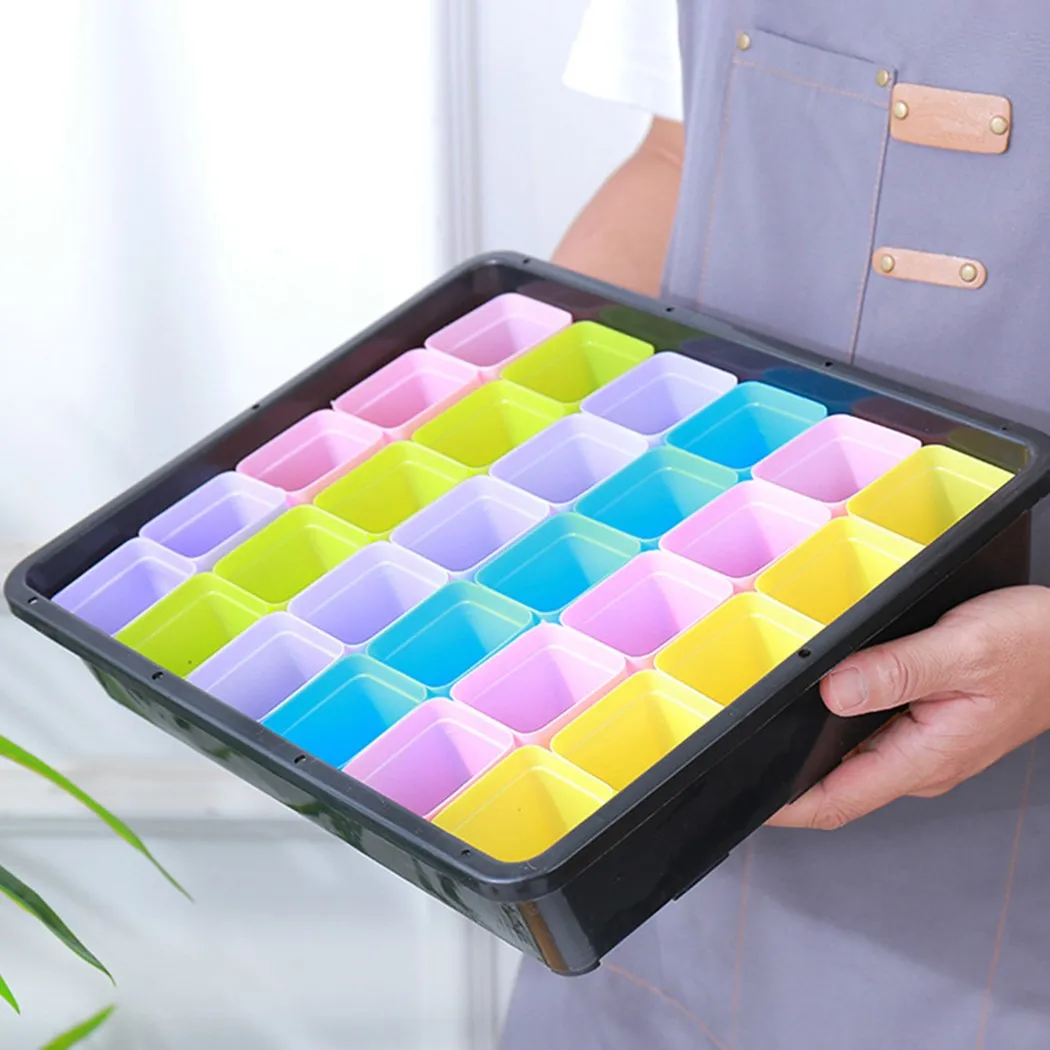 10pcs Mini Basin Square Flower Pot Succulent Plant Trays Home Office Decor DIY Keep Soil Drained Ventilated Color Mixing
10pcs Mini Basin Square Flower Pot Succulent Plant Trays Home Office Decor DIY Keep Soil Drained Ventilated Color Mixing