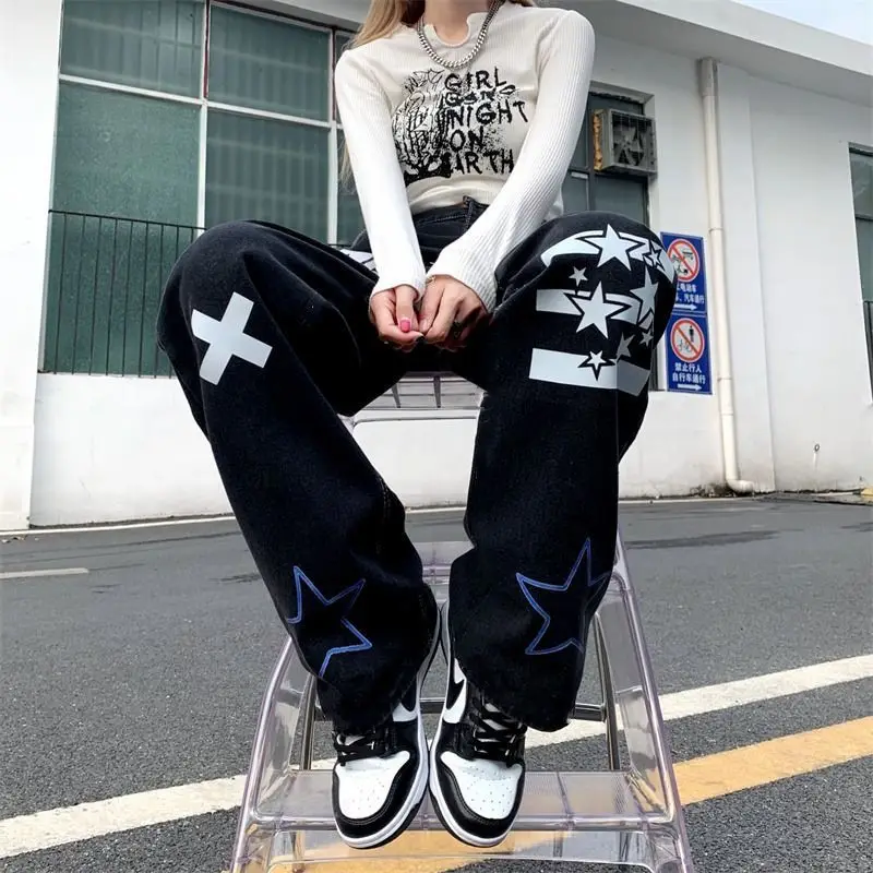 ins high street American retro pentagram printed letters four seasons leisure jeans trousers men women can wear y2k denim jeans
ins high street American retro pentagram printed letters four seasons leisure jeans trousers men women can wear y2k denim jeans
