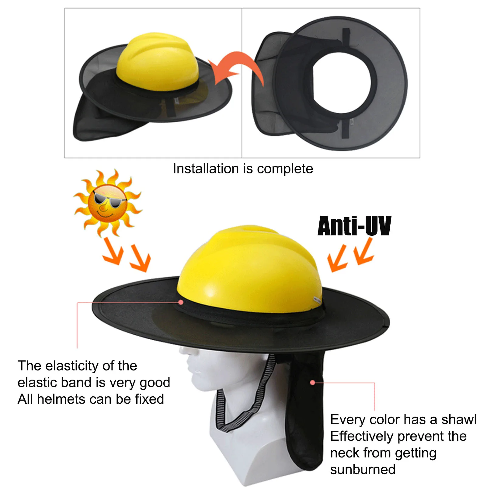 Prevent Sunburn Helmet Sun Shade Reflective Stripe Kit Construction Safety Reflective Hard Hat Neck Shield Summer Sun Protection
Prevent Sunburn Helmet Sun Shade Reflective Stripe Kit Construction Safety Reflective Hard Hat Neck Shield Summer Sun Protection