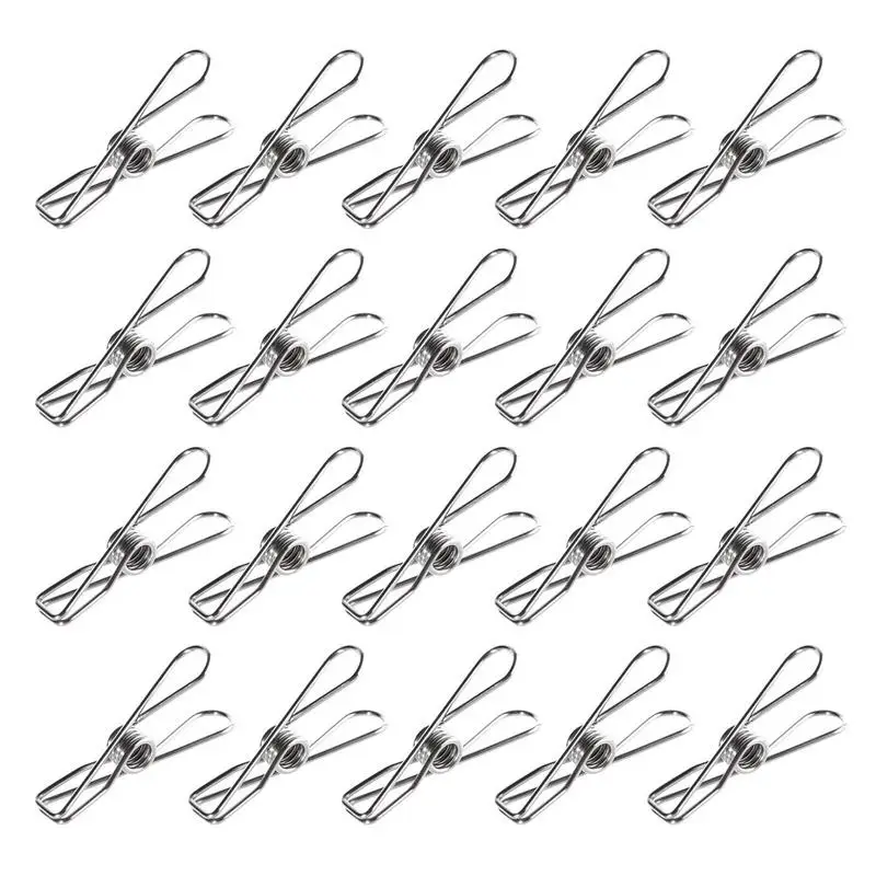 20PC Clothes Drying Clips Stainless Steel Securing Folder Laundry Clothespins Multipurpose Metal Wire Clips Home Clothespin
20PC Clothes Drying Clips Stainless Steel Securing Folder Laundry Clothespins Multipurpose Metal Wire Clips Home Clothespin