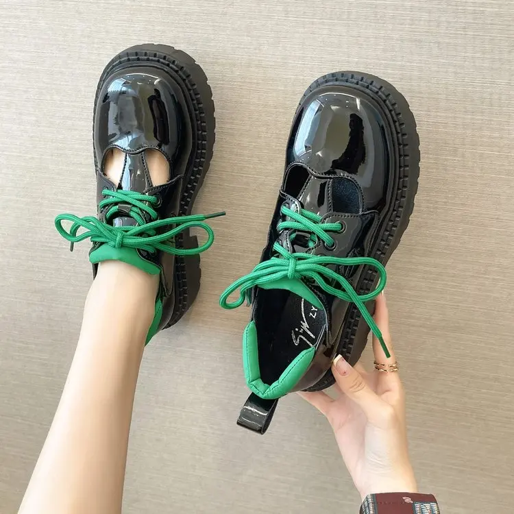 New Fashion Lace Up Mary Jane Women's Thick Sole Loafers Round Toe Thick Sole Casual Lolita Mary Jane Shoes Ladies Flat Shoes
New Fashion Lace Up Mary Jane Women's Thick Sole Loafers Round Toe Thick Sole Casual Lolita Mary Jane Shoes Ladies Flat Shoes