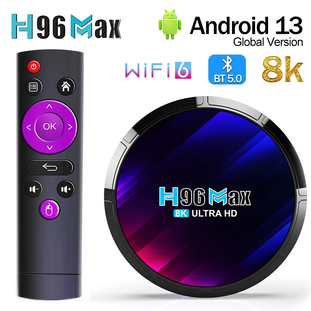 Newest Android 13.0 Smart TV Box H96 MAX RK3528 Rockchip Wifi6 8K 2GB 4GB 16GB 32GB 64GB 100M LAN Dual Wifi Media Player TVBOX
Newest Android 13.0 Smart TV Box H96 MAX RK3528 Rockchip Wifi6 8K 2GB 4GB 16GB 32GB 64GB 100M LAN Dual Wifi Media Player TVBOX