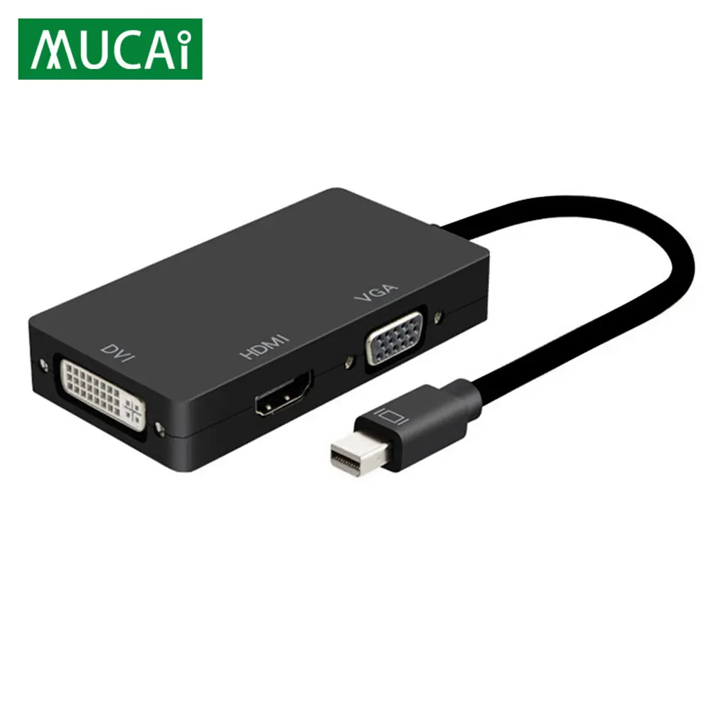 Переходник Mini DP Thunderbolt DisplayPort-DVI VGA HDMI-совместимый соединительный переходник 3 в 1