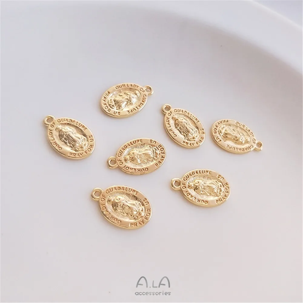 14K gold color Virgin Mary pendant retro small pendant DIY bracelet necklace pendant first accessories
14K gold color Virgin Mary pendant retro small pendant DIY bracelet necklace pendant first accessories
