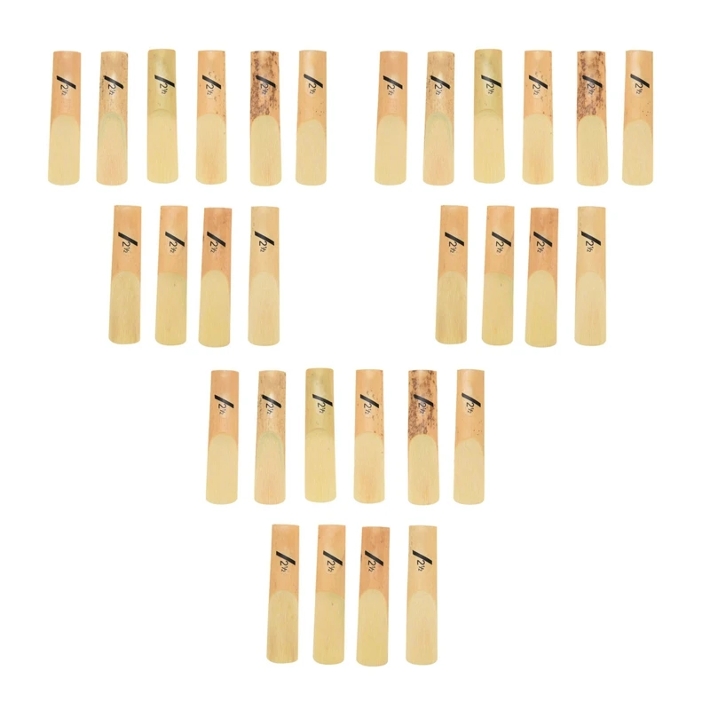 

30Pcs Alto Saxophone Sax Reeds Classic Alto Reed For Riyin Saxophone 2.5 Strength 2 1/2 Music Xmas Gift Musical