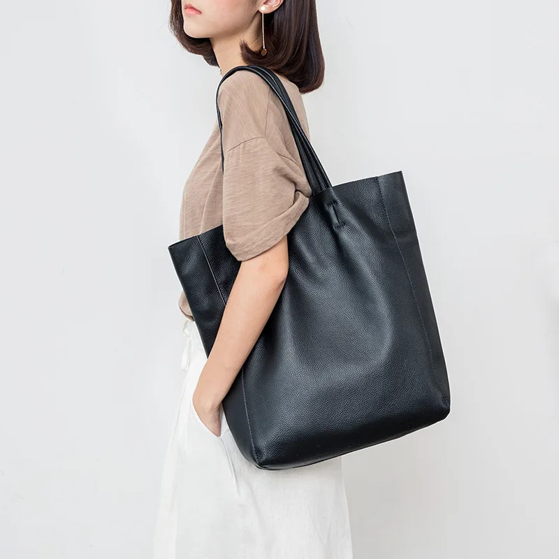 100% Genuine Leather Women Shoulder Bags Luxury Brand Big Cow Leather Handbags Large Cowhide Ladies Top Handle Tote Shopping Bag
100% Genuine Leather Women Shoulder Bags Luxury Brand Big Cow Leather Handbags Large Cowhide Ladies Top Handle Tote Shopping Bag