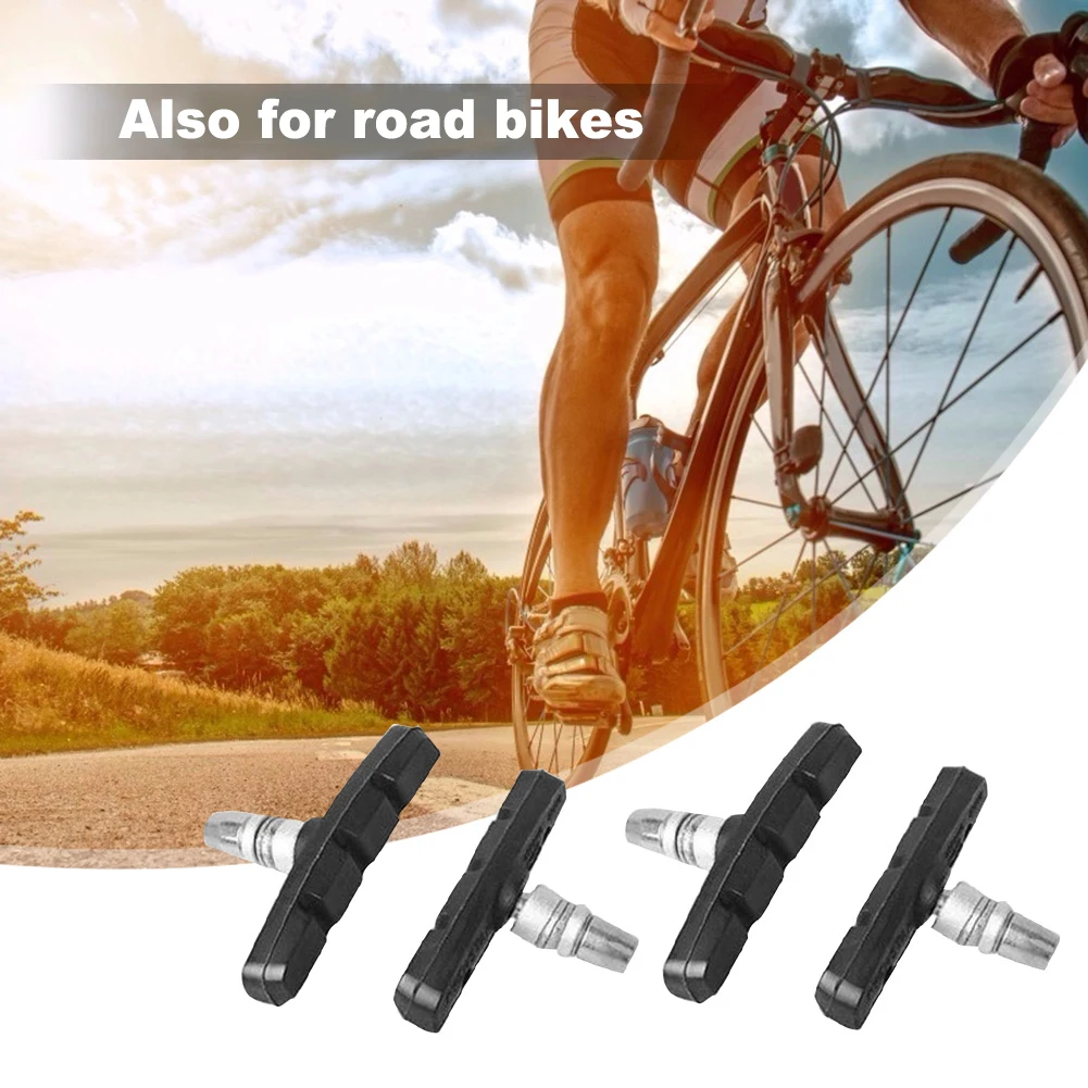 

12 Pairs 24pieces Brake Shoes For V-brake Symmetrical 70mm Bicycle Brake Pads For Shim Ano Bikes Brakes Shoes Bicycle Parts