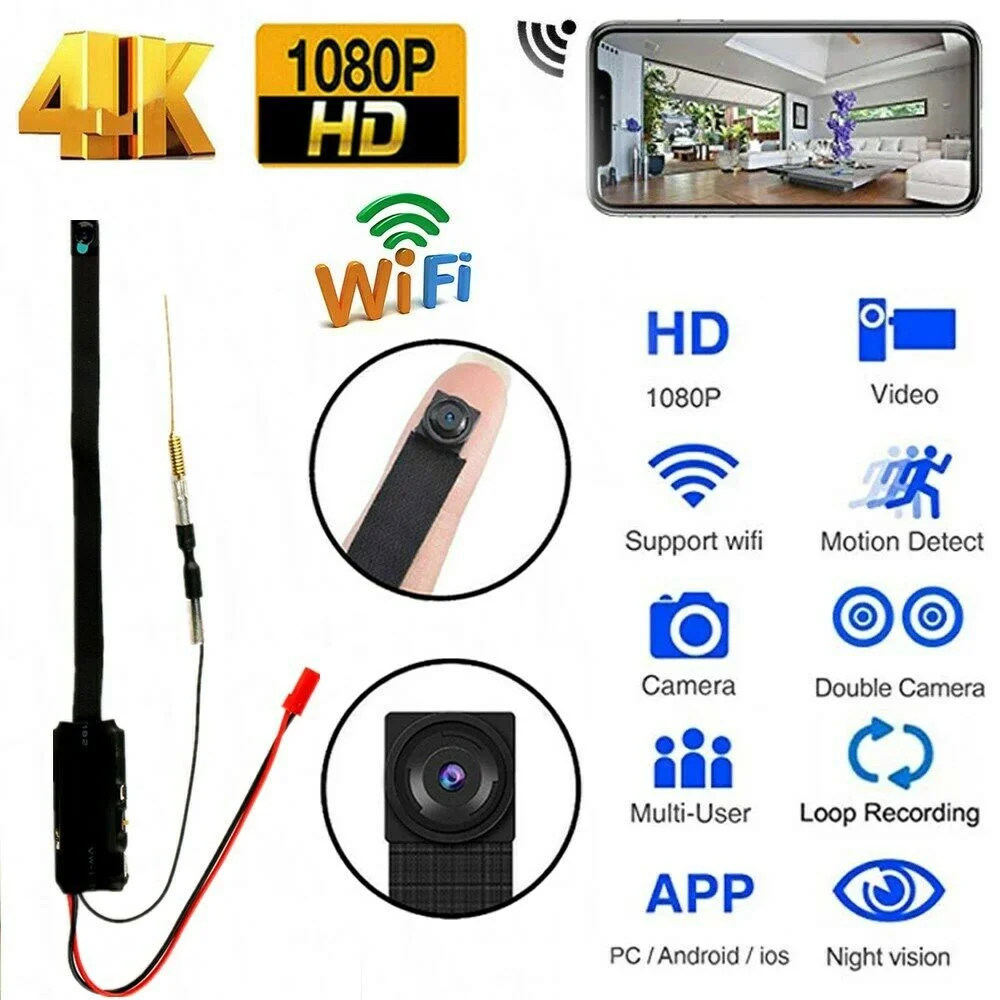 Portable WiFi IP Night vision Remote View P2P Micro webcam 1080P Digital Mini Camcorder 128G HD Mini Camera Mini Wireless DIY
Portable WiFi IP Night vision Remote View P2P Micro webcam 1080P Digital Mini Camcorder 128G HD Mini Camera Mini Wireless DIY