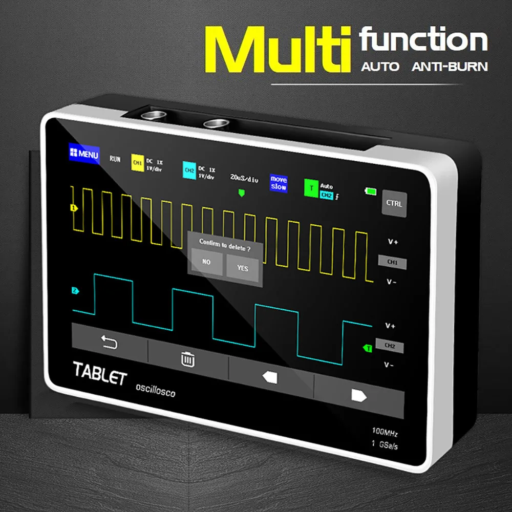 FNIRSI 1013D Digital Oscilloscope Portatil Dual Channel 100M Bandwidth 1GS Sampling Rate AC/DC Mini Tablet Osciloscopio Digital
FNIRSI 1013D Digital Oscilloscope Portatil Dual Channel 100M Bandwidth 1GS Sampling Rate AC/DC Mini Tablet Osciloscopio Digital