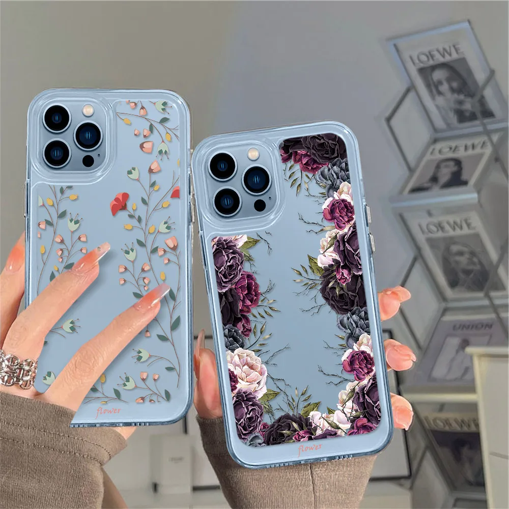 Transparent Shockproof Hard Acrylic Case For IPhone 14 13 12 Mini 11 Pro XS Max X XR 7 8 Plus Flower Soft TPU Bumper Clear Cover
Transparent Shockproof Hard Acrylic Case For IPhone 14 13 12 Mini 11 Pro XS Max X XR 7 8 Plus Flower Soft TPU Bumper Clear Cover