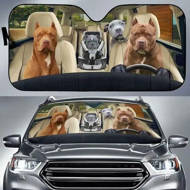 Pitbull Dog Family Car Driving Sunshade Cover Dog Mom Puppy Pet Lover Windshield Sunshade
Pitbull Dog Family Car Driving Sunshade Cover Dog Mom Puppy Pet Lover Windshield Sunshade