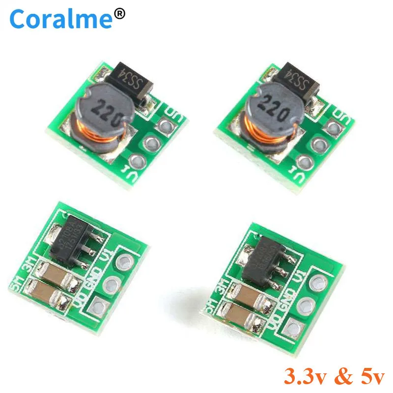 10pcs DC-DC 0.9-3.3V to 3.3V 500mA 0.9-5V to 5V Mini Step Up Boost Power Module DC to DC For Arduino Voltage Converter Module
10pcs DC-DC 0.9-3.3V to 3.3V 500mA 0.9-5V to 5V Mini Step Up Boost Power Module DC to DC For Arduino Voltage Converter Module
