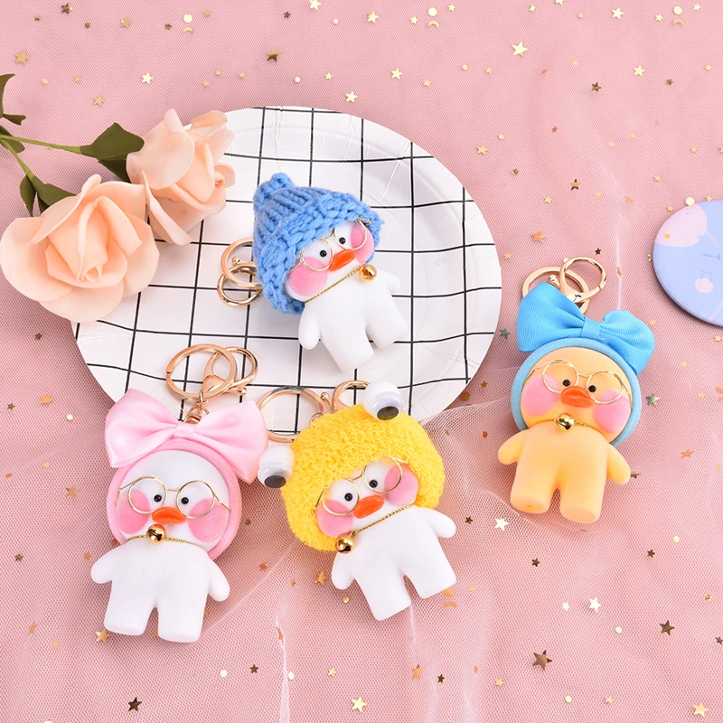 Cute Lalafanfan Duck Keychain Kawaii Cafe Mimi plush toy Duck Action Figure Keychain Bags Decor Toy Children Gifts
Cute Lalafanfan Duck Keychain Kawaii Cafe Mimi plush toy Duck Action Figure Keychain Bags Decor Toy Children Gifts