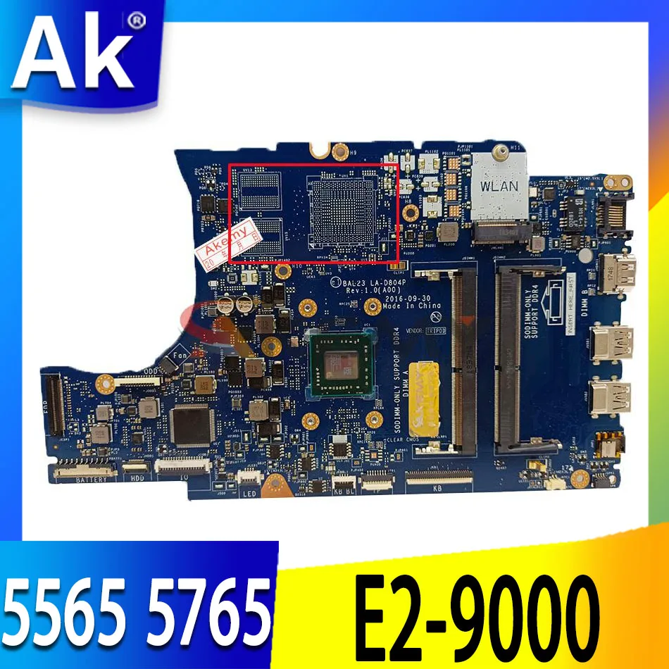 BAL23 LA-D804P FOR Dell Inspiron 5565 laptop motherboard E2-9000 CPU CN-0NHPJD NHPJD NEW mainboard 100%tested
BAL23 LA-D804P FOR Dell Inspiron 5565 laptop motherboard E2-9000 CPU CN-0NHPJD NHPJD NEW mainboard 100%tested