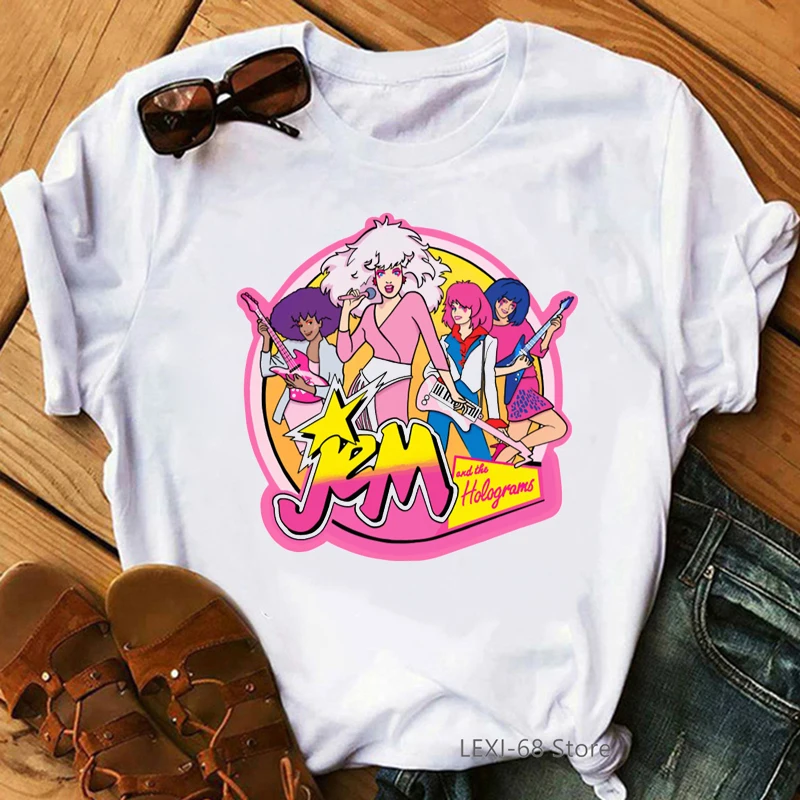 New Arrival 2021 Funny Tshirt Women Jem And The Holograms Graphic Print T Shirt Hip Hop Rock White Female T-Shirt Harajuku Shirt
New Arrival 2021 Funny Tshirt Women Jem And The Holograms Graphic Print T Shirt Hip Hop Rock White Female T-Shirt Harajuku Shirt